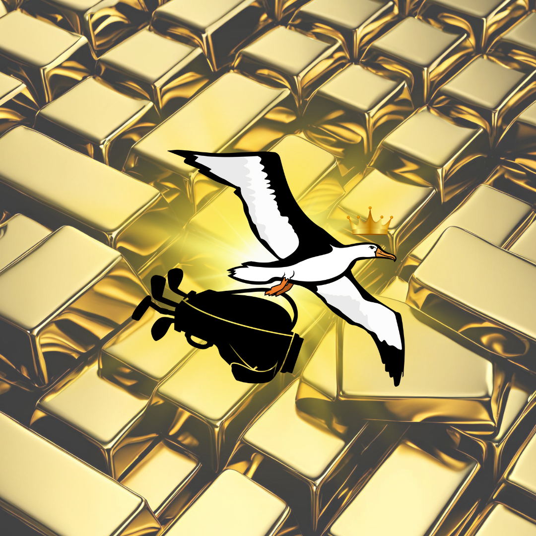 OG Collection '12x12' Physical Print - Albatross Gold Level - Gold Bars Background