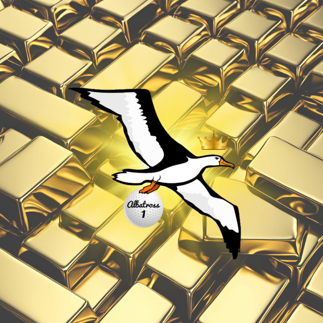 OG Collection '12x12' Physical Print - Albatross Gold Level - Gold Bars Background