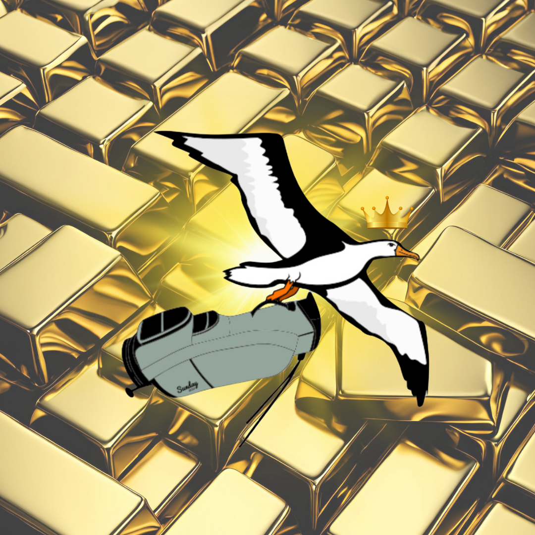 OG Collection '12x12' Physical Print - Albatross Gold Level - Gold Bars Background