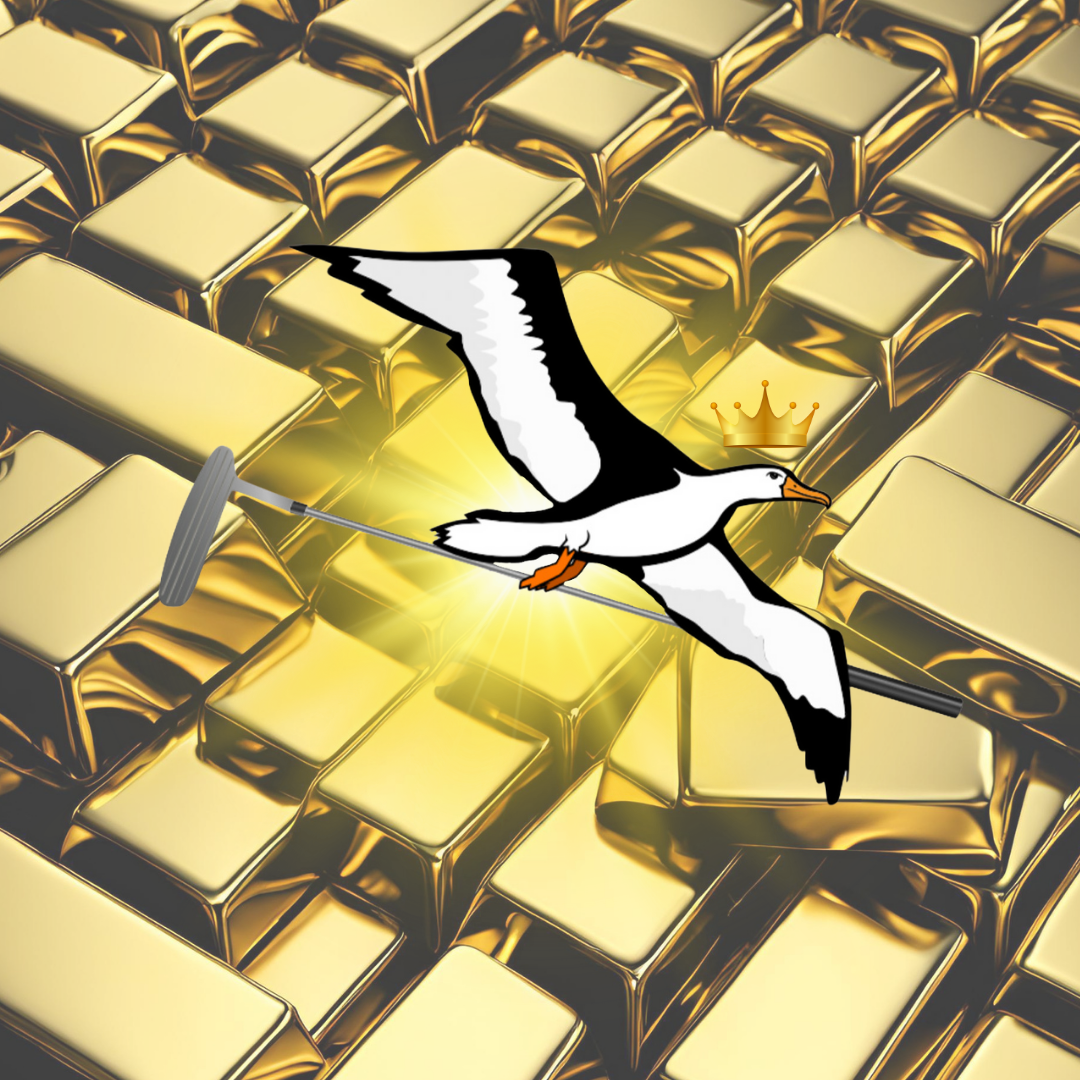 OG Collection '12x12' Physical Print - Albatross Gold Level - Gold Bars Background