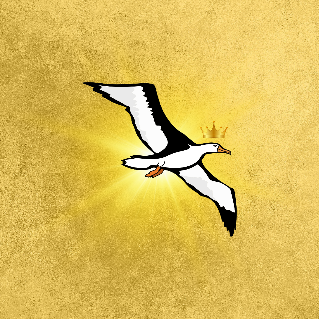 OG Collection '12x12' Physical Print - Albatross Gold Level - Gold Foil Background