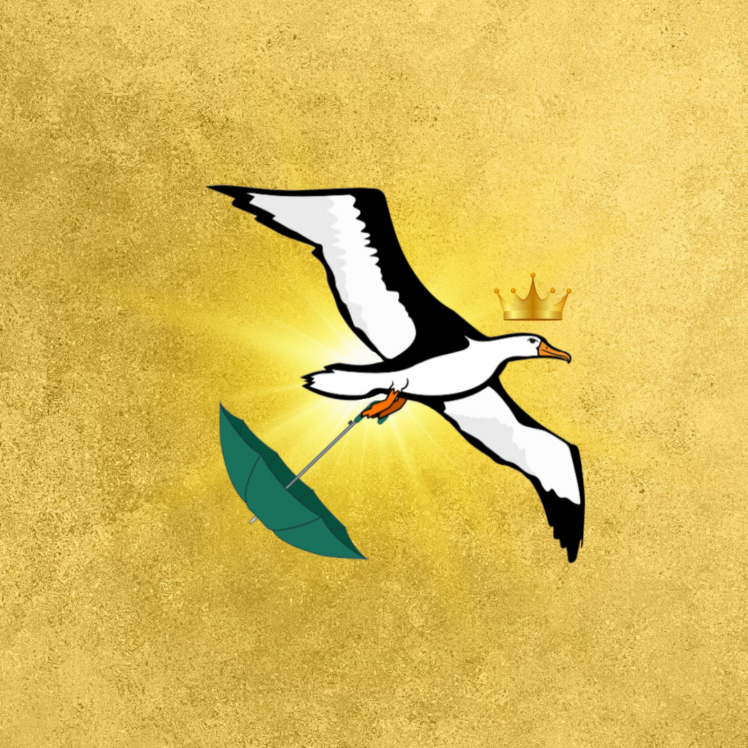 OG Collection '12x12' Physical Print - Albatross Gold Level - Gold Foil Background
