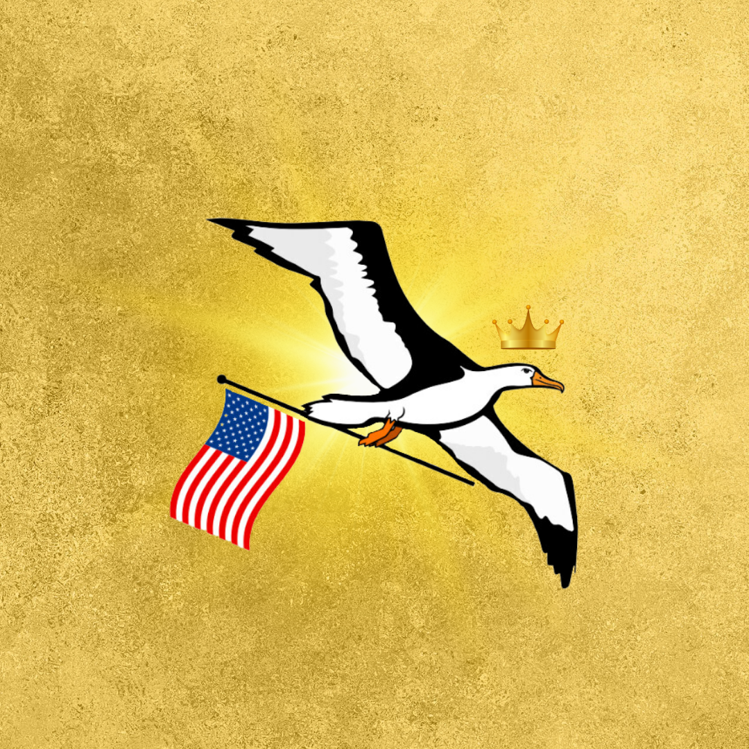 OG Collection '12x12' Physical Print - Albatross Gold Level - Gold Foil Background