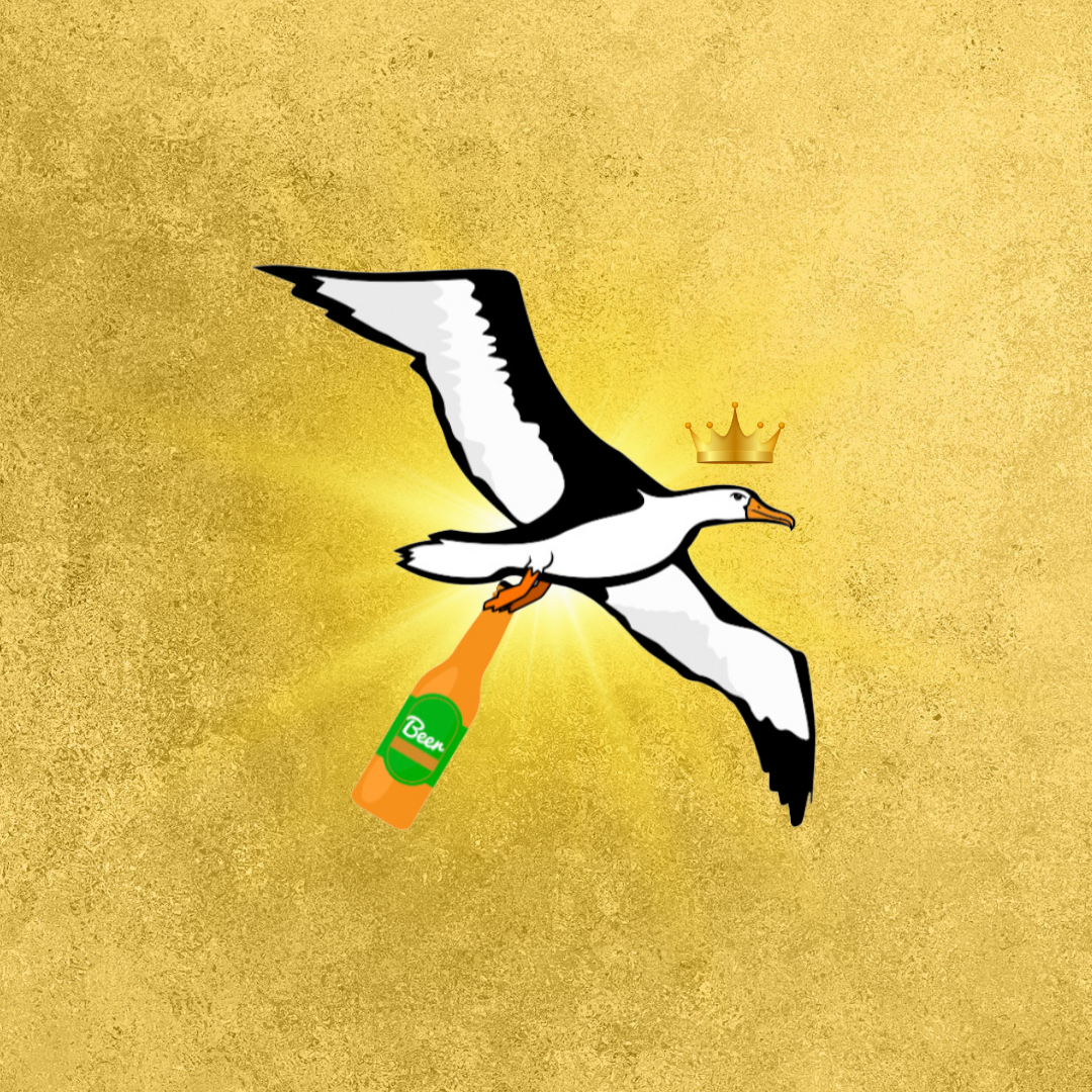 OG Collection '12x12' Physical Print - Albatross Gold Level - Gold Foil Background