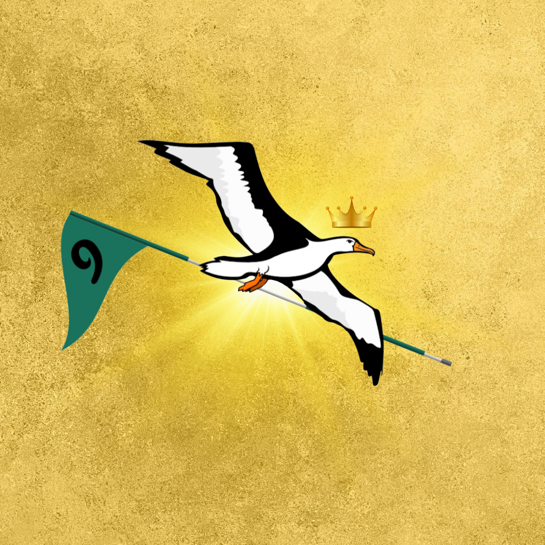 OG Collection '12x12' Physical Print - Albatross Gold Level - Gold Foil Background