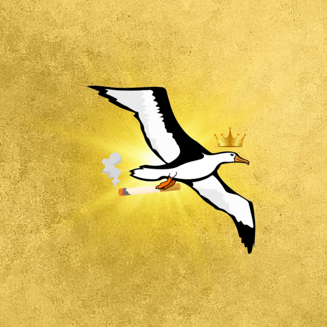 OG Collection '12x12' Physical Print - Albatross Gold Level - Gold Foil Background