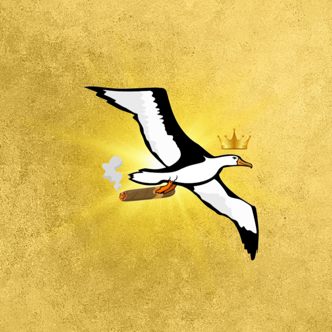 OG Collection '12x12' Physical Print - Albatross Gold Level - Gold Foil Background