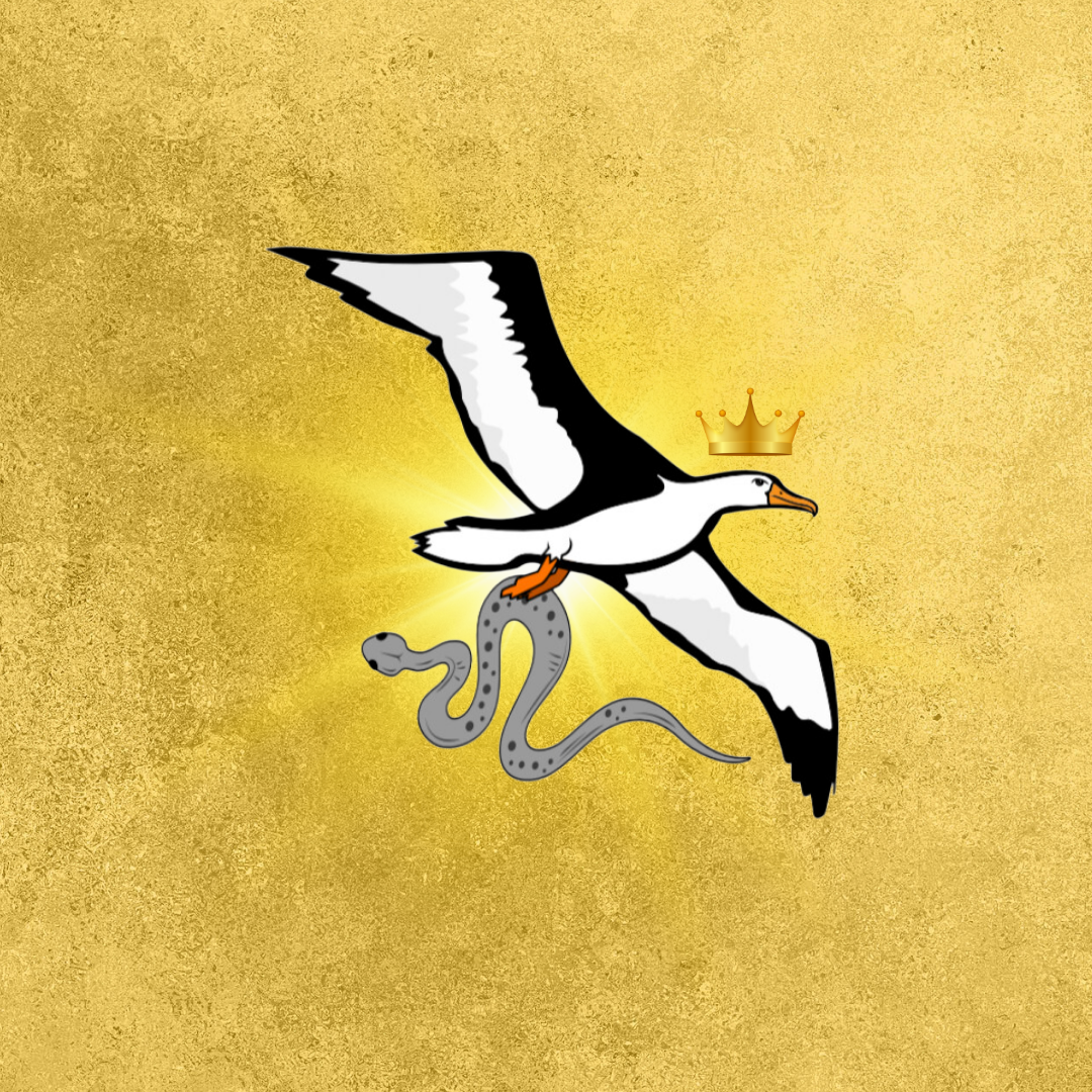 OG Collection '12x12' Physical Print - Albatross Gold Level - Gold Foil Background